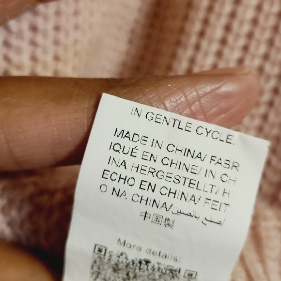 Shein Curve | Women's Baby Pink Wrap Cross Back Drop Shoulder Sweater (Size 0X) - Picture 8 of 12